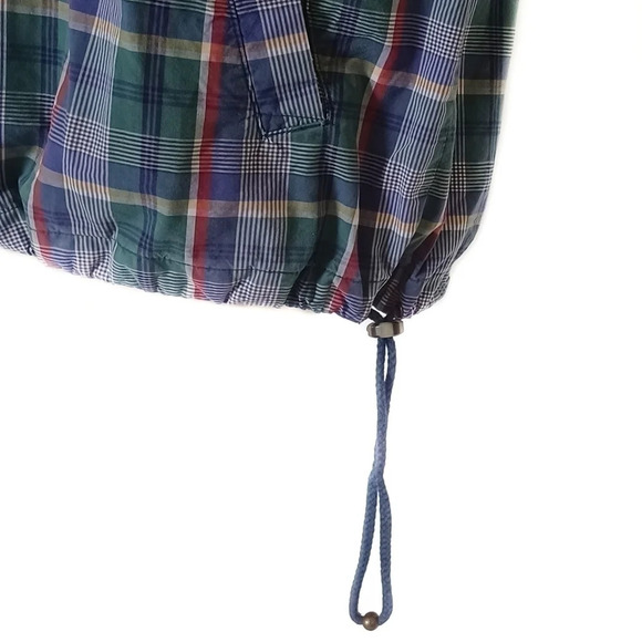 Vintage EDDIE Bauer Plaid Quarter Zip Windbreaker Jacket - Picture 6 of 8